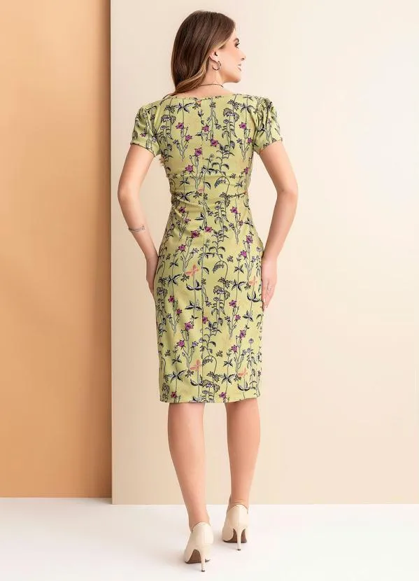 Rosalie - Vestido Floral Verde em Malha 4