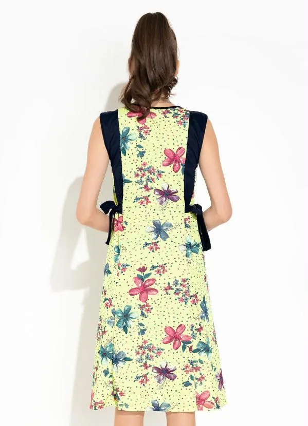 Rosalie - Vestido Floral Verde Laço 2