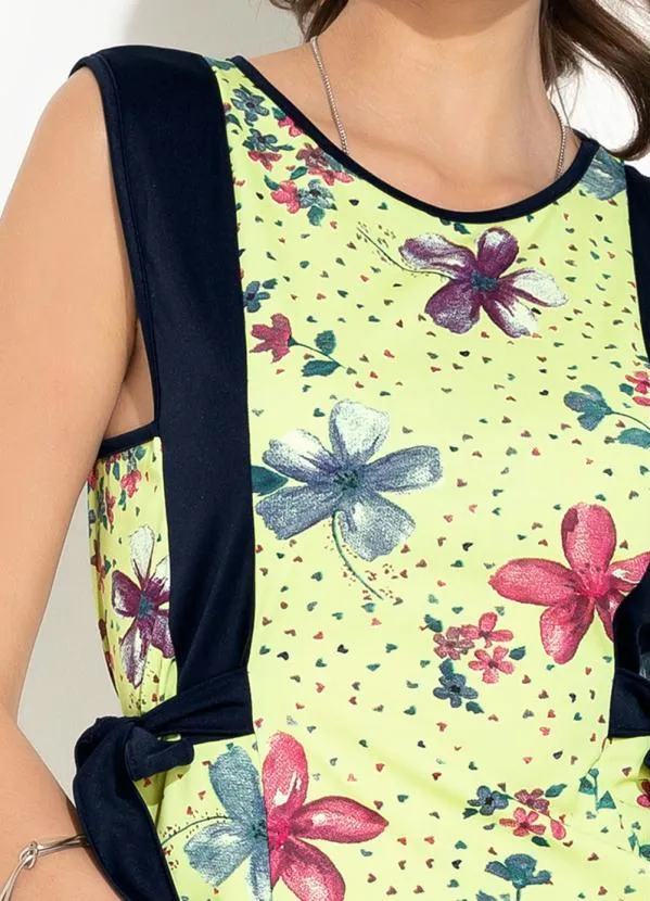 Rosalie - Vestido Floral Verde Laço 3