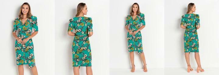 Vestido Floral Verde
