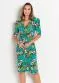 Rosalie - Vestido Floral Marinho - variação: Floral Verde