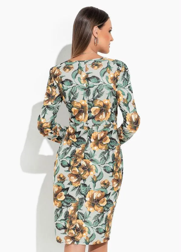 Rosalie - Vestido Floral VerdeTranspassado 2