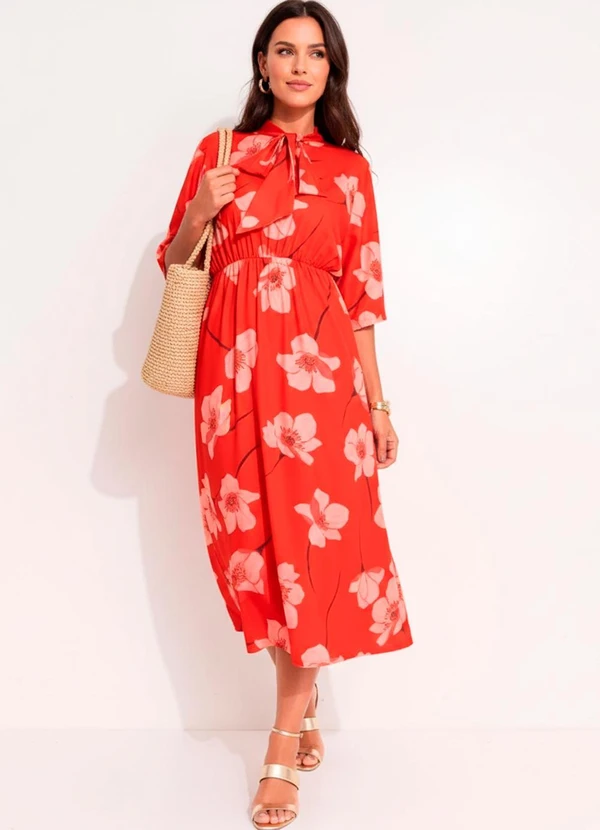 Quintess - Vestido Flores em Malha Fria 6