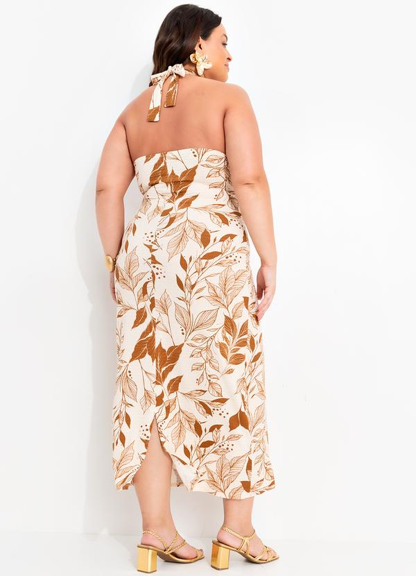 Quintess - Vestido Folhagem Natural em Malha de Viscose Tex 10