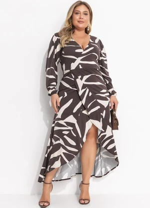 Quintess - Vestido Folhagem Orgânica em Malha de Viscose - QUINTESS