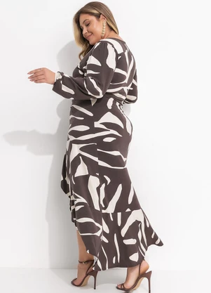 Quintess - Vestido Folhagem Orgânica em Malha de Viscose - QUINTESS