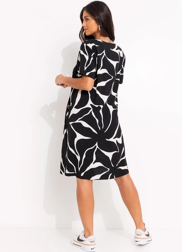 Quintess - Vestido Folhagem Orgânica em Viscose Plana 4