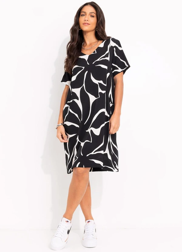 Quintess - Vestido Folhagem Orgânica em Viscose Plana 5