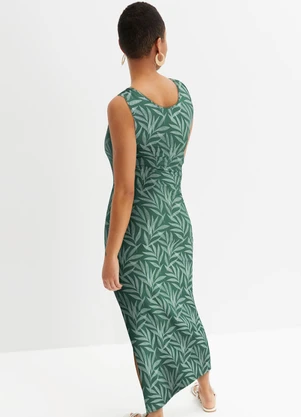 bonprix - Vestido Folhagem Pontilhada em Malha de Viscose - BONPRIX
