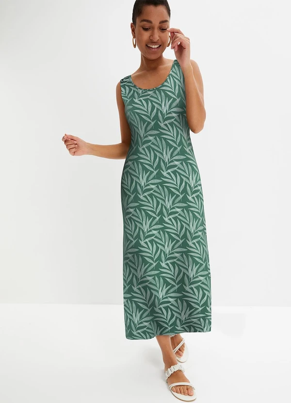 bonprix - Vestido Folhagem Pontilhada em Malha de Viscose 6