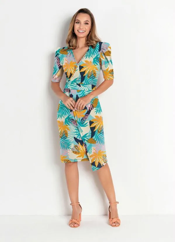 Rosalie - Vestido Folhas Color 3