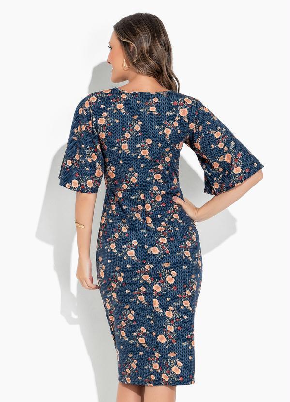 Rosalie - Vestido Geométrico Manga Ampla Moda Evangélica 2