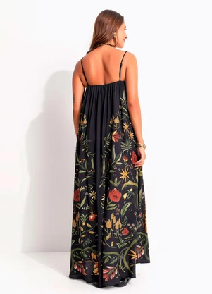 Farm - Vestido Inverno Tropical Preto - FARM