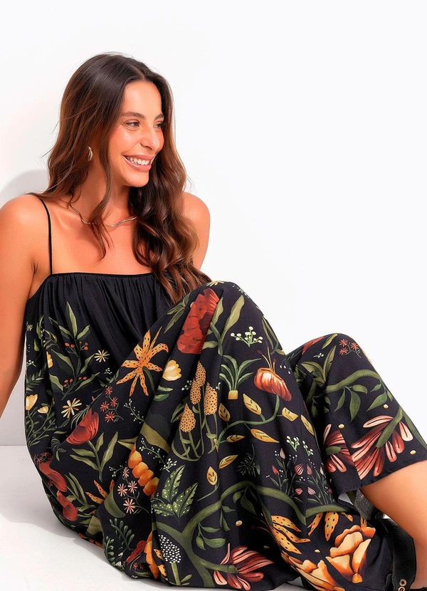Farm - Vestido Inverno Tropical Preto 3