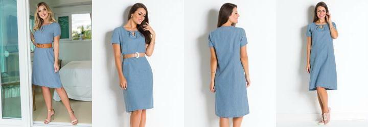 Vestido Jeans Azul Claro