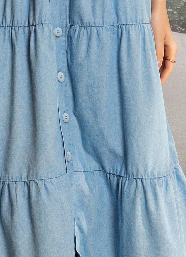 Rosalie - Vestido Jeans Azul com Gola 6