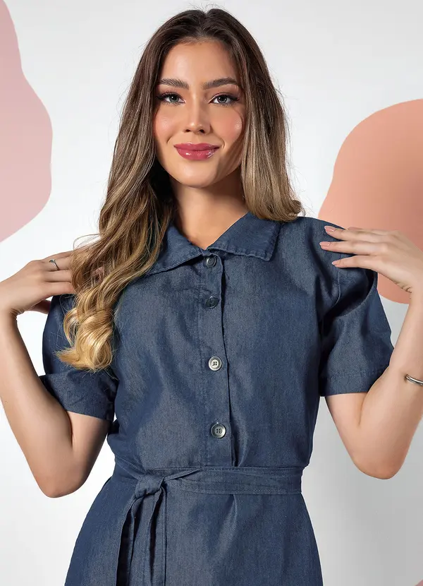 Rosalie - Vestido Jeans Azul Escuro em Jeans 5