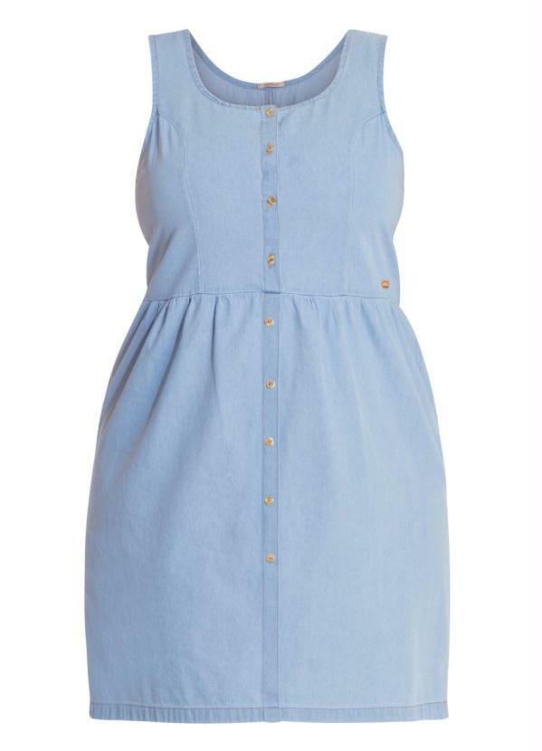Quintess - Vestido Jeans Azul sem Mangas 5