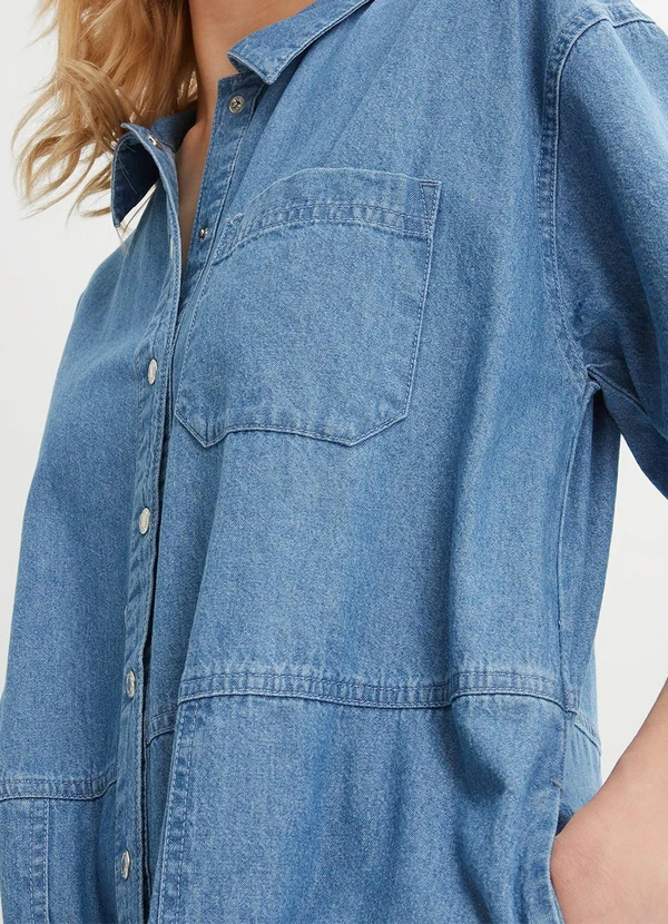 bonprix - Vestido Jeans Claro em Jeans Leve 4