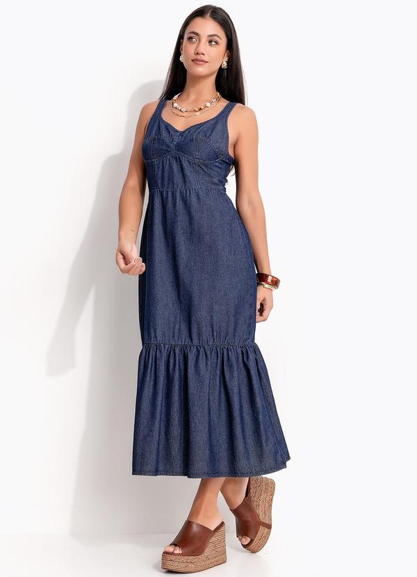 Vestido (Jeans Escuro) em Jeans