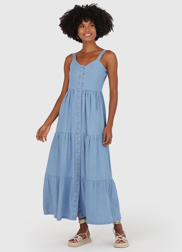 Malwee - Vestido Jeans Feminino Azul