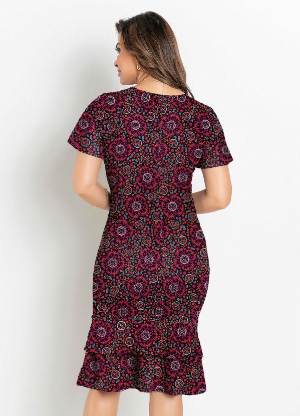 Rosalie - Vestido Justo Arabesco Preto 2