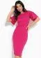 Rosalie - Vestido Justo Pink Manga Ampla - variação: Pink