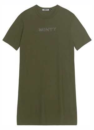 Minty - Vestido Juvenil Curto em Molecotton Verde - MINTY