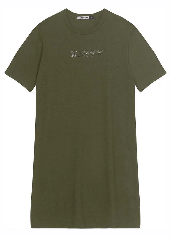 Minty - Vestido Juvenil Curto em Molecotton Verde 1