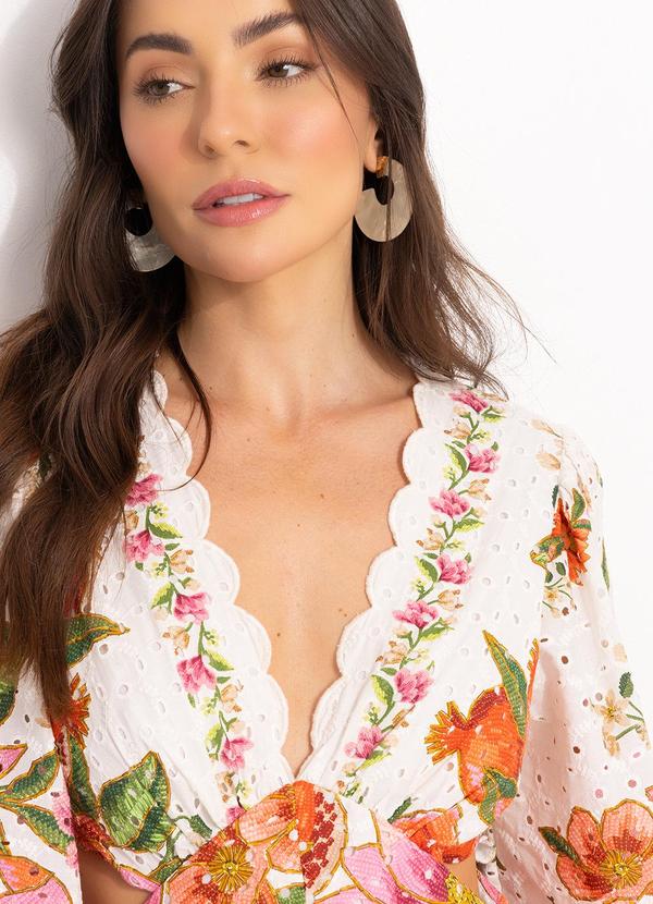 Farm - Vestido Laise Floral de Verão Off White 7