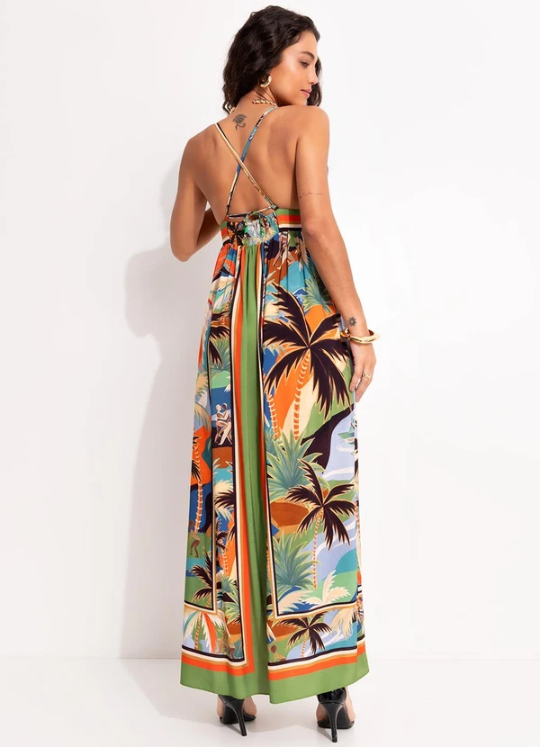 Farm - Vestido Lenço Bem Querer Laranja 2