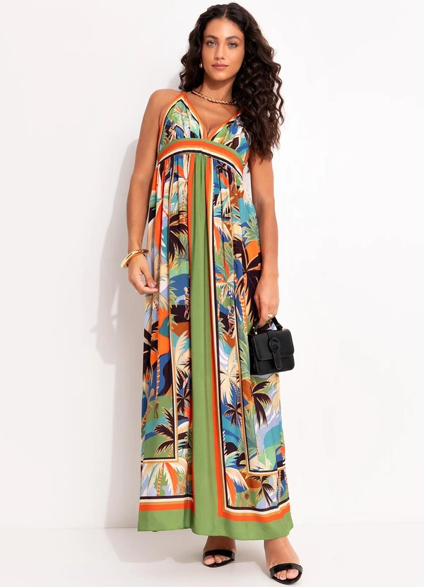 Farm - Vestido Lenço Bem Querer Laranja 3