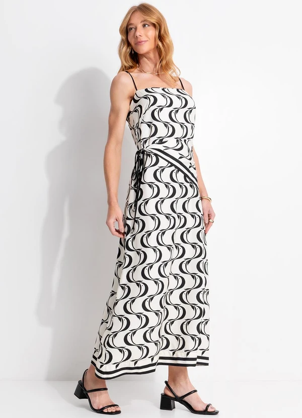 Farm - Vestido Lenço Peixe Copa Bege 3