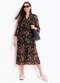 Quintess - Vestido Liberty Preto em Chiffon - variação:  