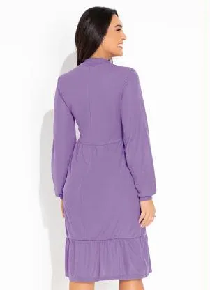 Rosalie - Vestido Lilás com Babado - ROSALIE