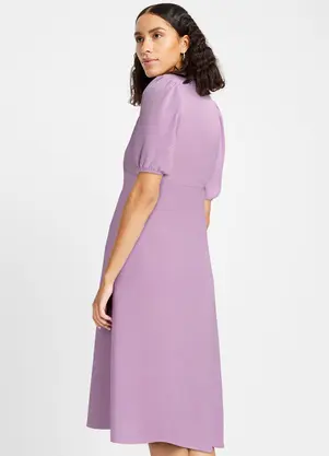 bonprix - Vestido Lilás em Crepe Plano - BONPRIX