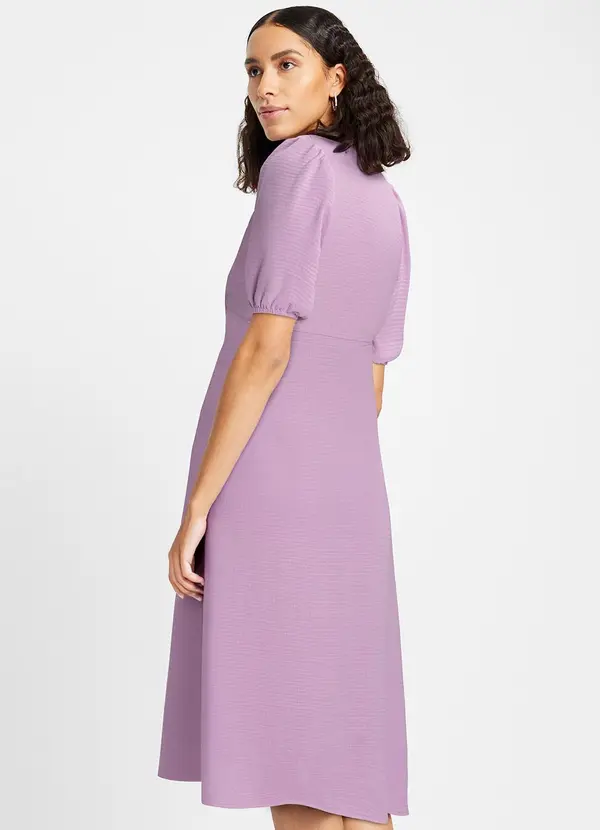 bonprix - Vestido Lilás em Crepe Plano 2