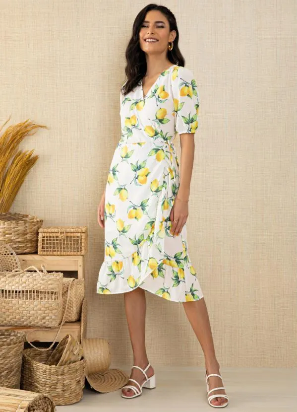 Quintess - Vestido Limões com Transpasse 4