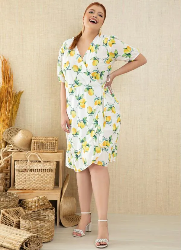 Quintess - Vestido Limões com Transpasse 5