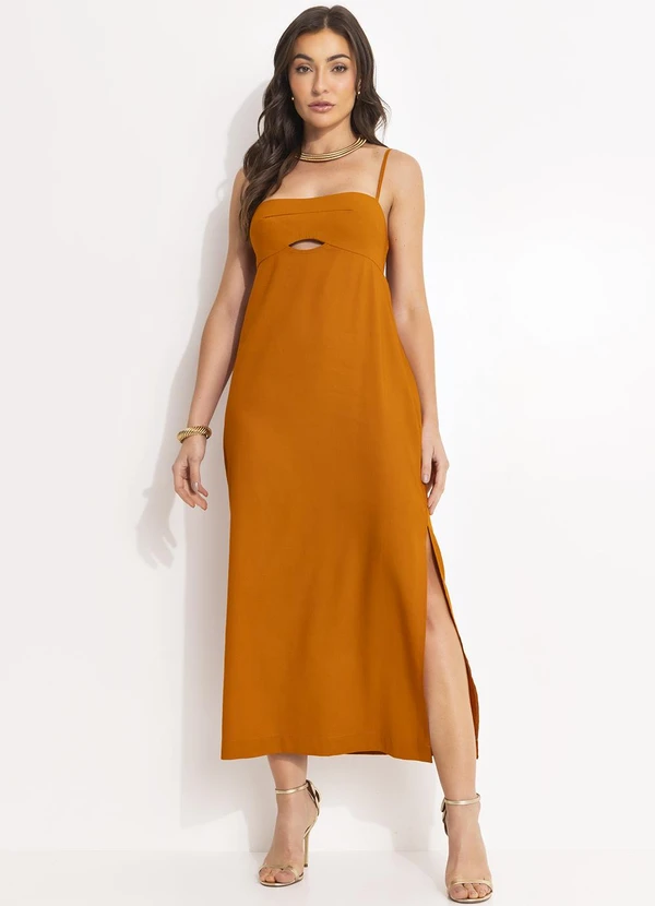 Colcci - Vestido Linho Amarelo