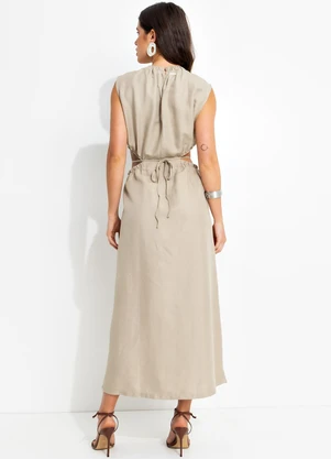 Colcci - Vestido Linho Bege - COLCCI