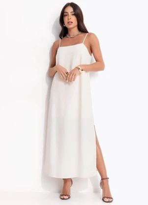 Colcci - Vestido Linho Bege - COLCCI