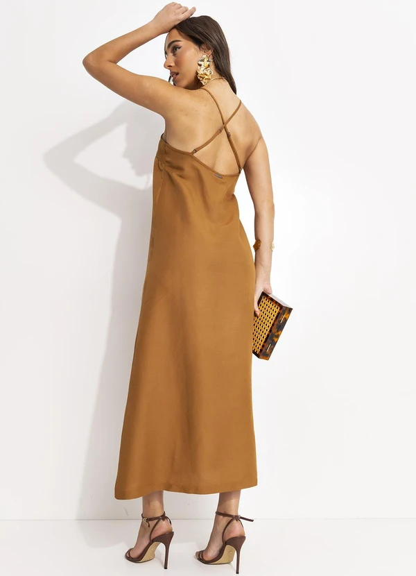 Forum - Vestido Linho Marrom 2