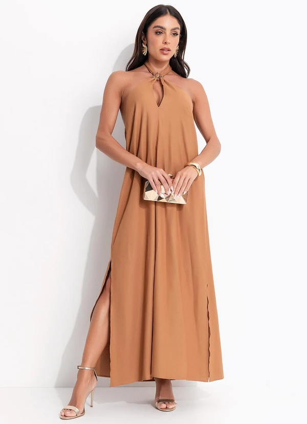 Colcci - Vestido Linho Marrom 3