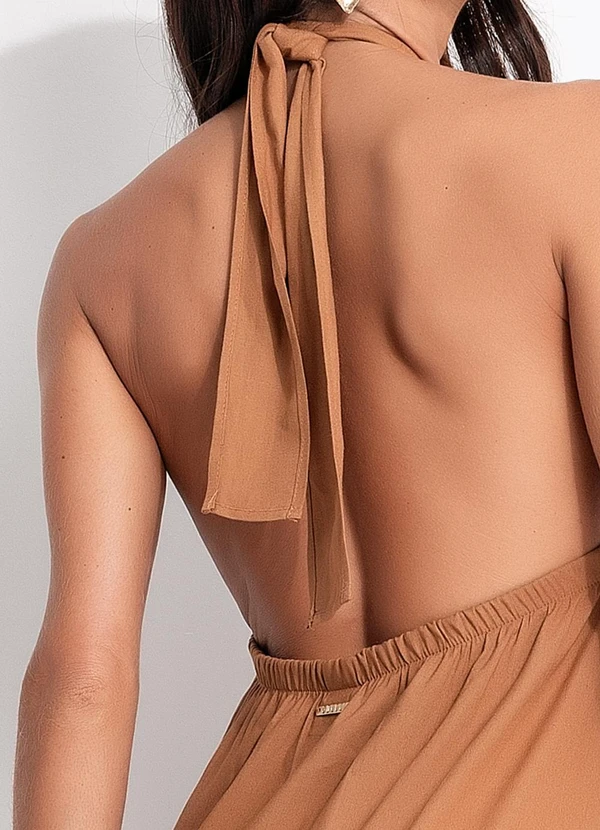 Colcci - Vestido Linho Marrom 7