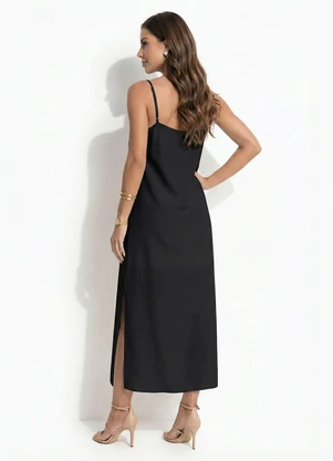 Colcci - Vestido Linho Preto - COLCCI