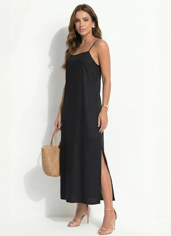 Colcci - Vestido Linho Preto 3