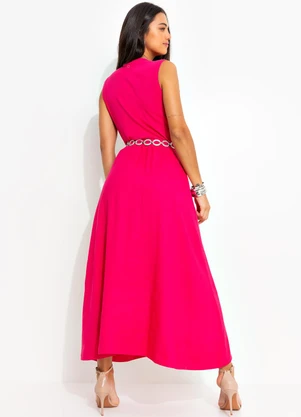 Colcci - Vestido Linho Rosa - COLCCI