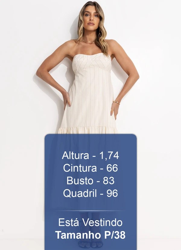 Colcci Jeans - Vestido Listrado Bege 6