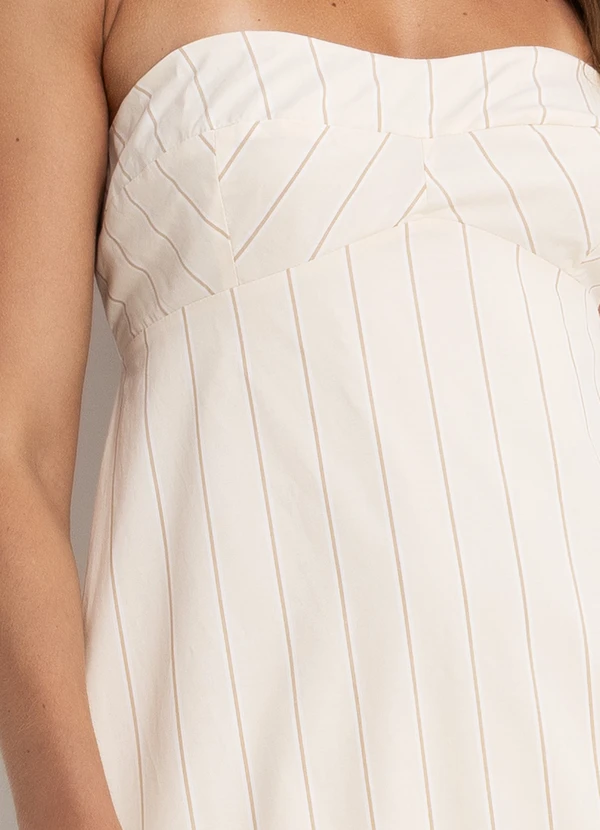 Colcci Jeans - Vestido Listrado Bege 8